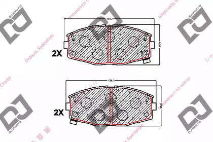 Комплект тормозных колодок DJ PARTS BP1558